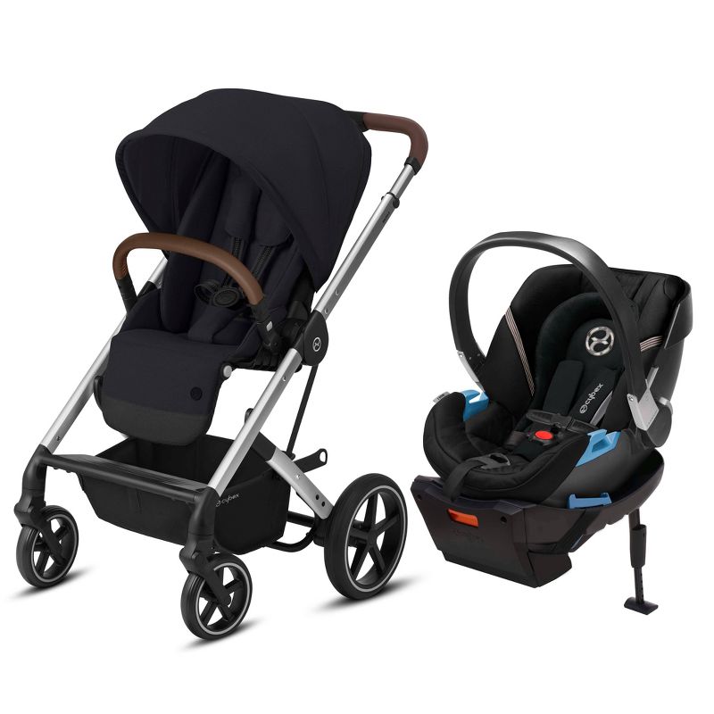 Cybex Eezy S+2 Travel System with Aton 2 Infant Car Seat - Deep Black