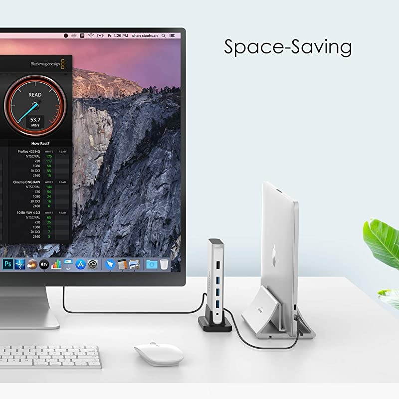 USB C Docking Station with 100W Power PassThrough 4K HDMI Gigabit Ethernet USB 30 USB 20 and Aux Adapter Compatible 20202016 MacBook Pro New Mac AirSurface More CBD53 Silver