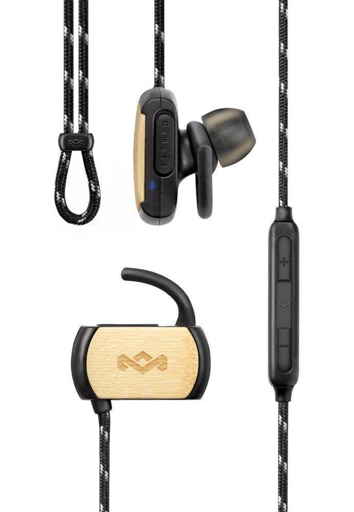 House Of Marley Voyage BT In-Ear Bluetooth Headphones with Mic, Black, EM-FE053-SB