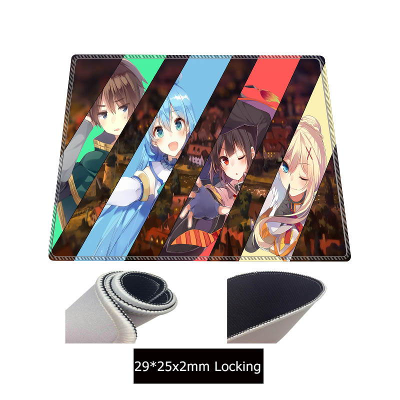 Japan Anime Konosuba Megumin Large Size Mouse Pad Rubber PC Computer Gaming Mousepad Desk Mat for LOL Cs Go DOTA2