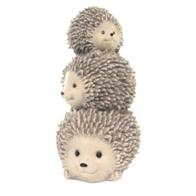 Home & Garden 10.5" Stack Hedgehog Statue Spiny Woodland Animal Roman, Inc  -  Outdoor Sculptures And Statues