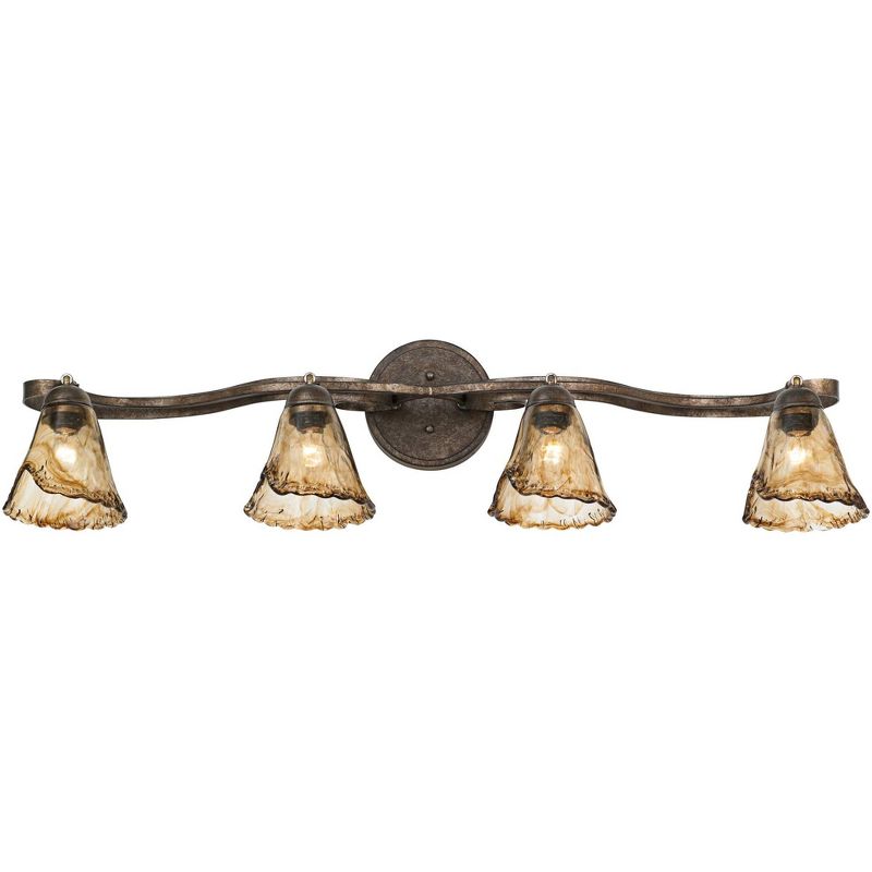 Pro Track Organic Amber Glass 4-Light Ceiling Track Fixture