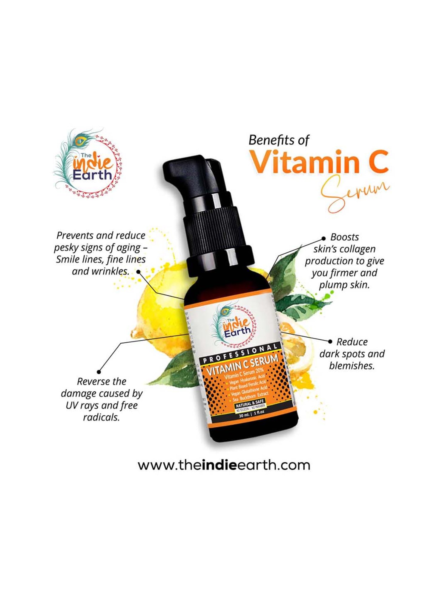 The Indie Earth Vitamin C Serum - 30 ml