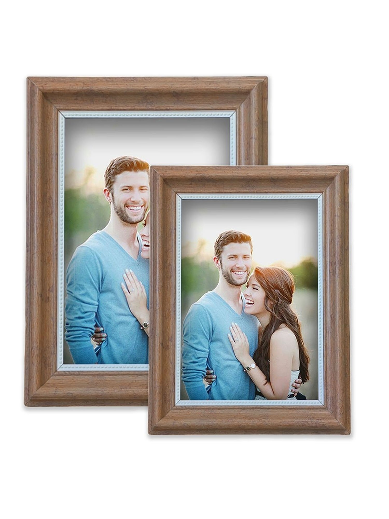 House This Kangto Brown & White Wood Photo Frame Gift Set