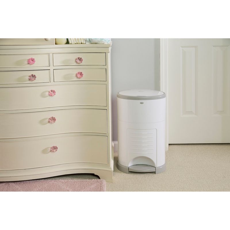 Dekor Classic Hands Free Diaper Pail - White