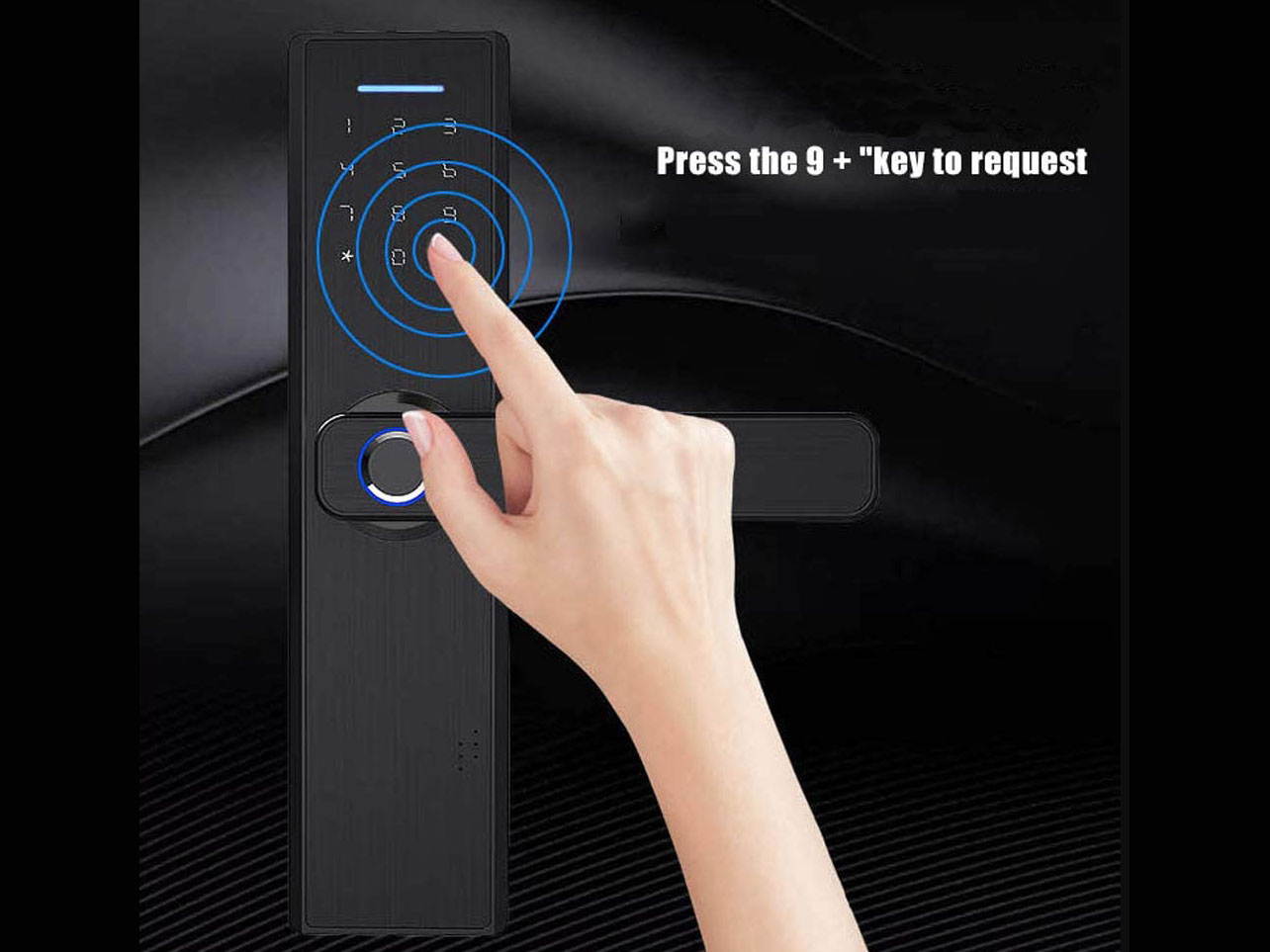 SLGOL Smart Door Lock with Fingerprint Door Lock,Applicable to both Left and Right|&laquo;Single Latch&raquo;Digital Keypad with Handle, Passcode Door Lock,Smart Deadbolt Mortise Lock,Free 2 ID Cards