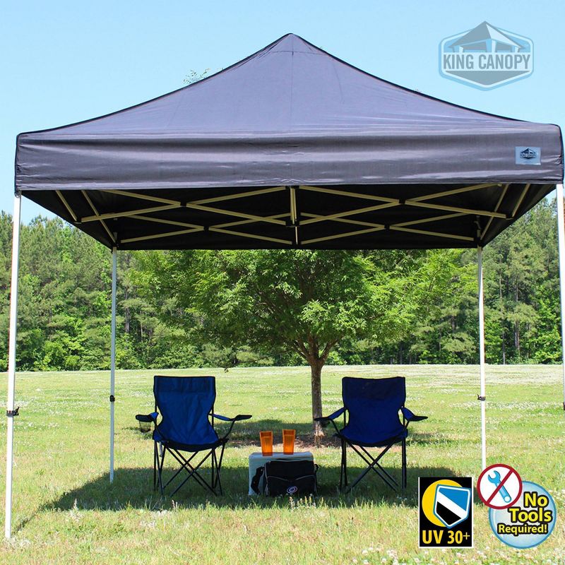 King Canopy 10'x10' Festival Instant Pop Up Tent with Black Cover