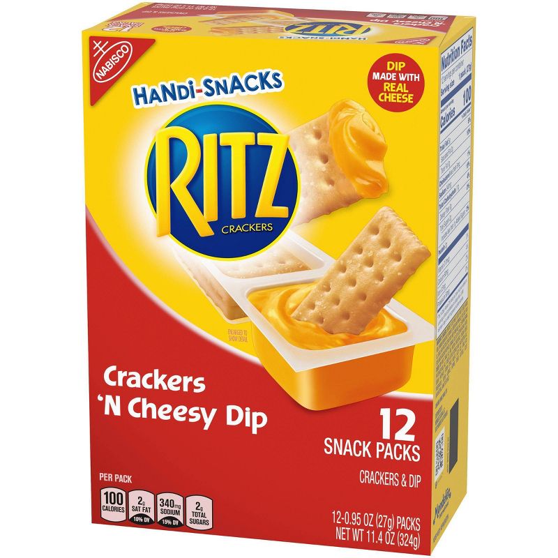 Handi-Snacks Ritz Crackers 'N Cheese Dip - 12ct/0.95oz