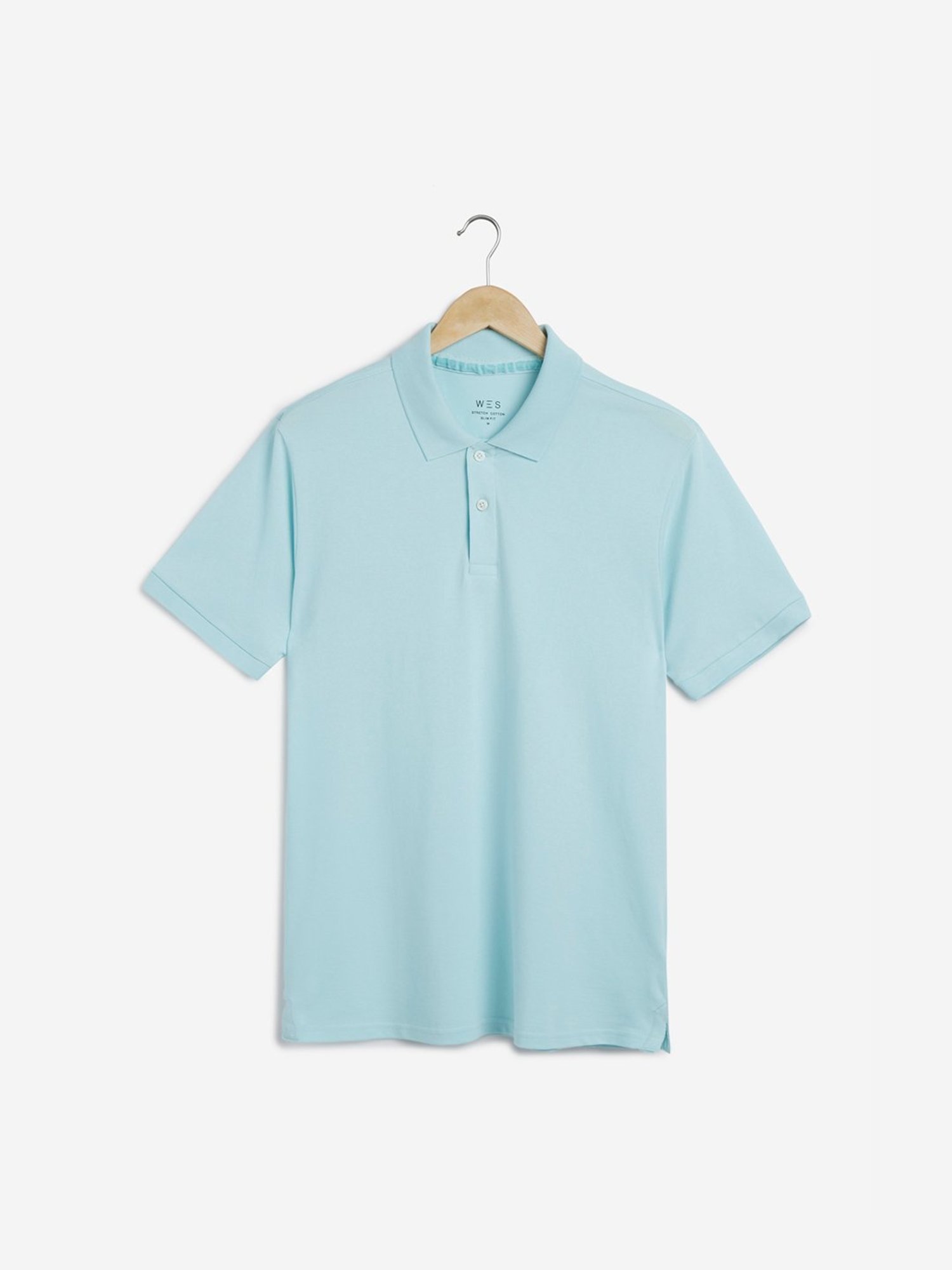 WES Casuals by Westside Aqua Slim Fit Polo T-Shirt