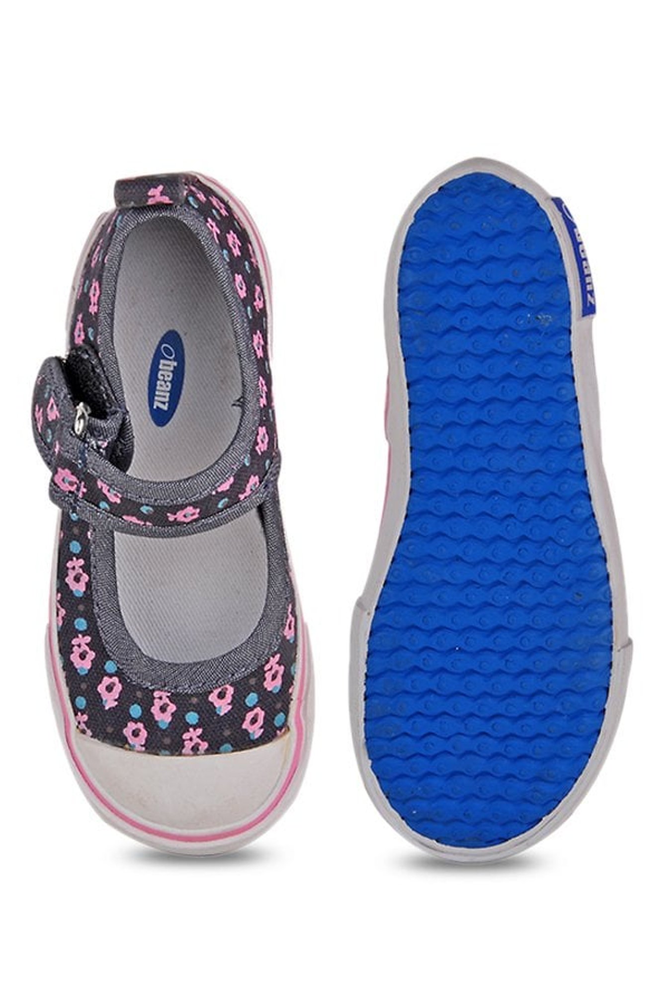 Beanz Kids Rush Rhea Navy & Pink Mary Jane Shoes