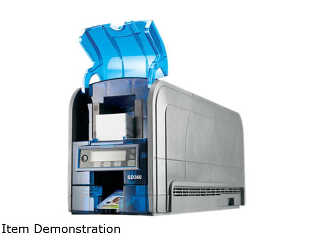 Datacard 506339-001 SD260 Dye-Sublimation/Resin Thermal Transfer Card Printer, LCD, Duplex, 300 dpi, 128MB, USB, Ethernet, D3 Board