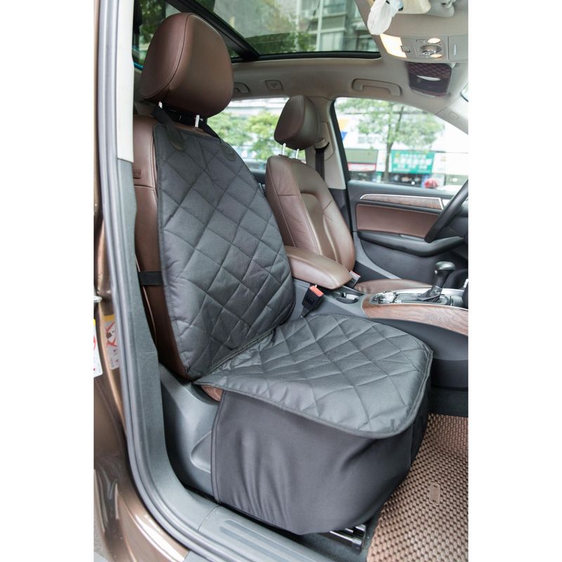 Dog Car Seat Cover, Fits Front Seat, Universal Size, Scratchproof, Waterproof Pet Seat Cover, Quilted Padded Nonslip Material for Cars, Trucks & SUVs