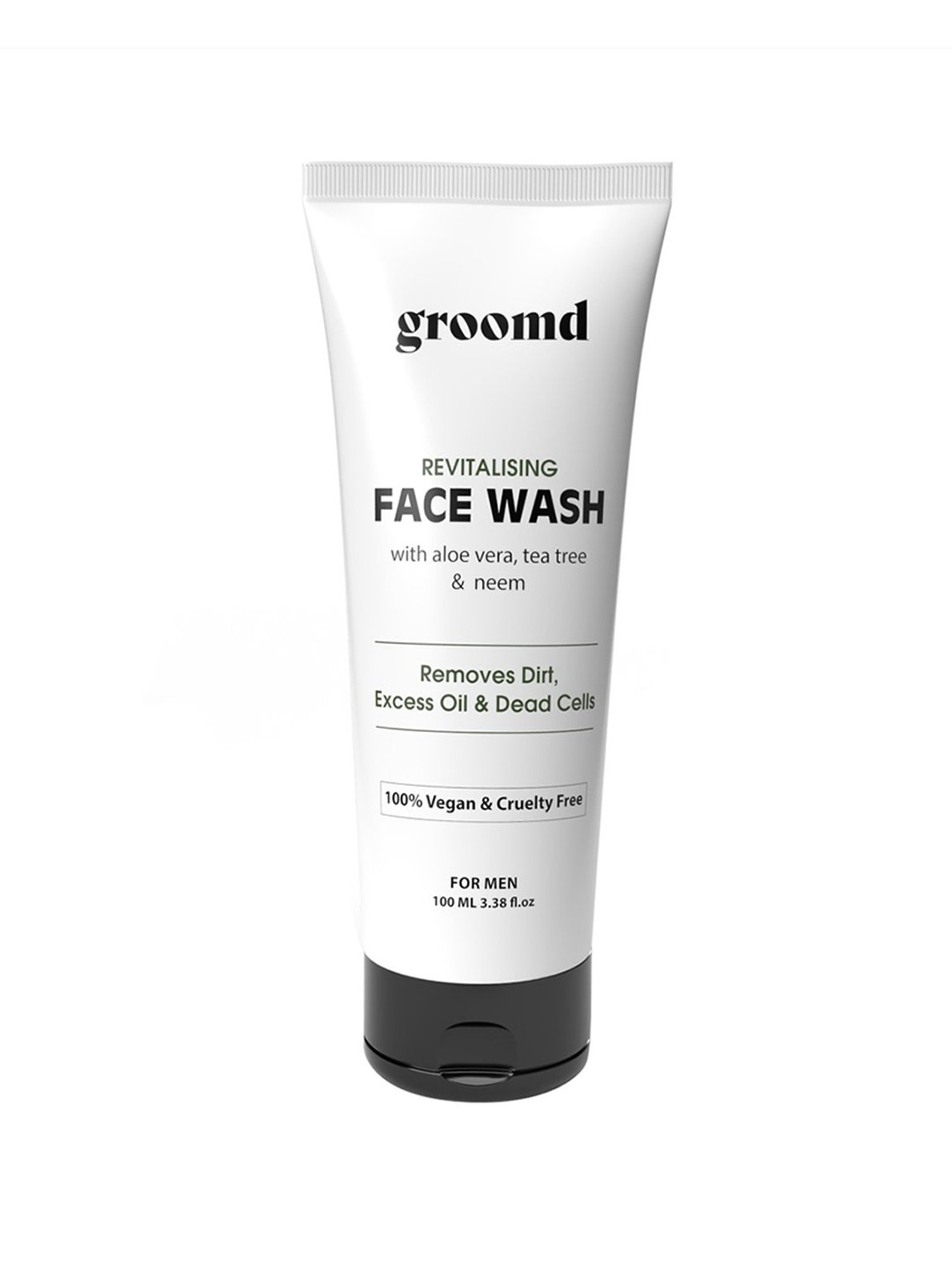 Groomd Face Wash with Aloe Vera, Tea Tree & Neem - Removes Dirt, Excess Oil & Dead Cells  (100 ml)