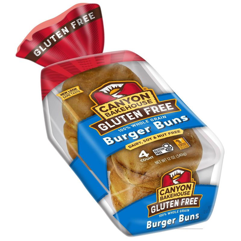 Canyon Bakehouse Gluten Free 100% Whole Grain Burger Buns - 12oz