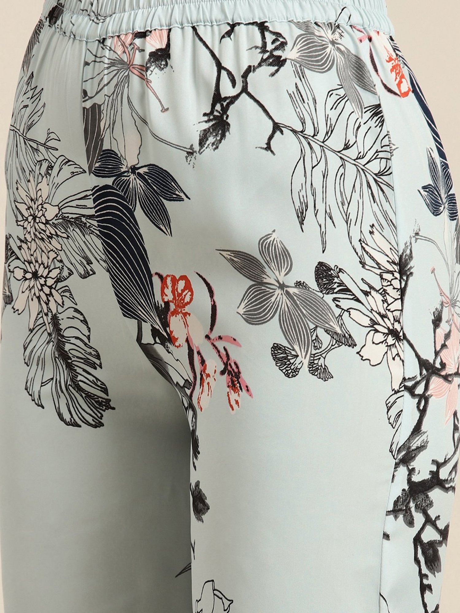 Belle Fille Blue Floral Print Playsuit