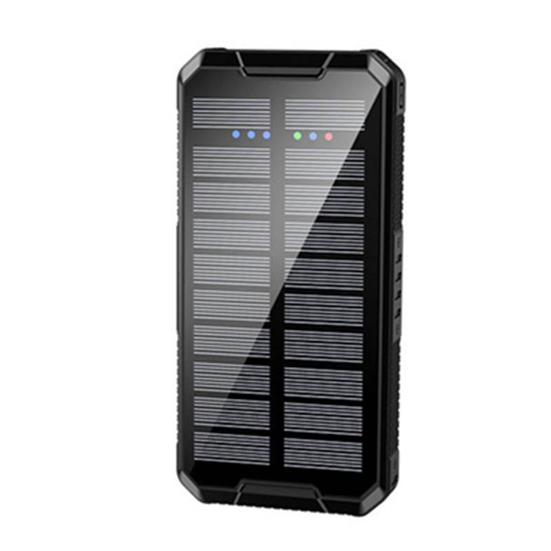 900000mAh Waterproof Solar Wireless Power Bank With 2USB Outputs,LED Flashlight External Battery Backup For All Type Phones