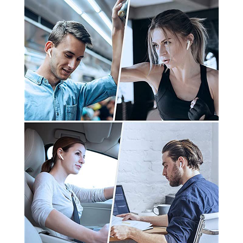 Bluetooth 50 True Wireless Earbuds with Charging Case for iPhone Android 30H Cyclic Playtime Waterproof Stereo Headphones with mic inEar Earphones Headset for Sport