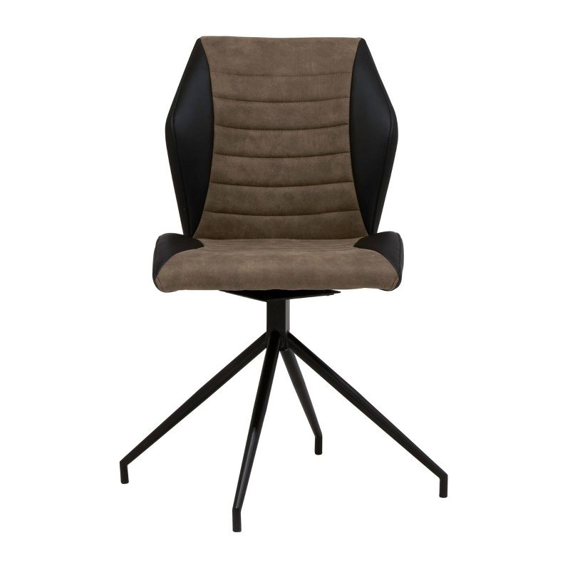 Gladstone Two-Tone Swivel Office Chair Black/Brown - Calico Designs