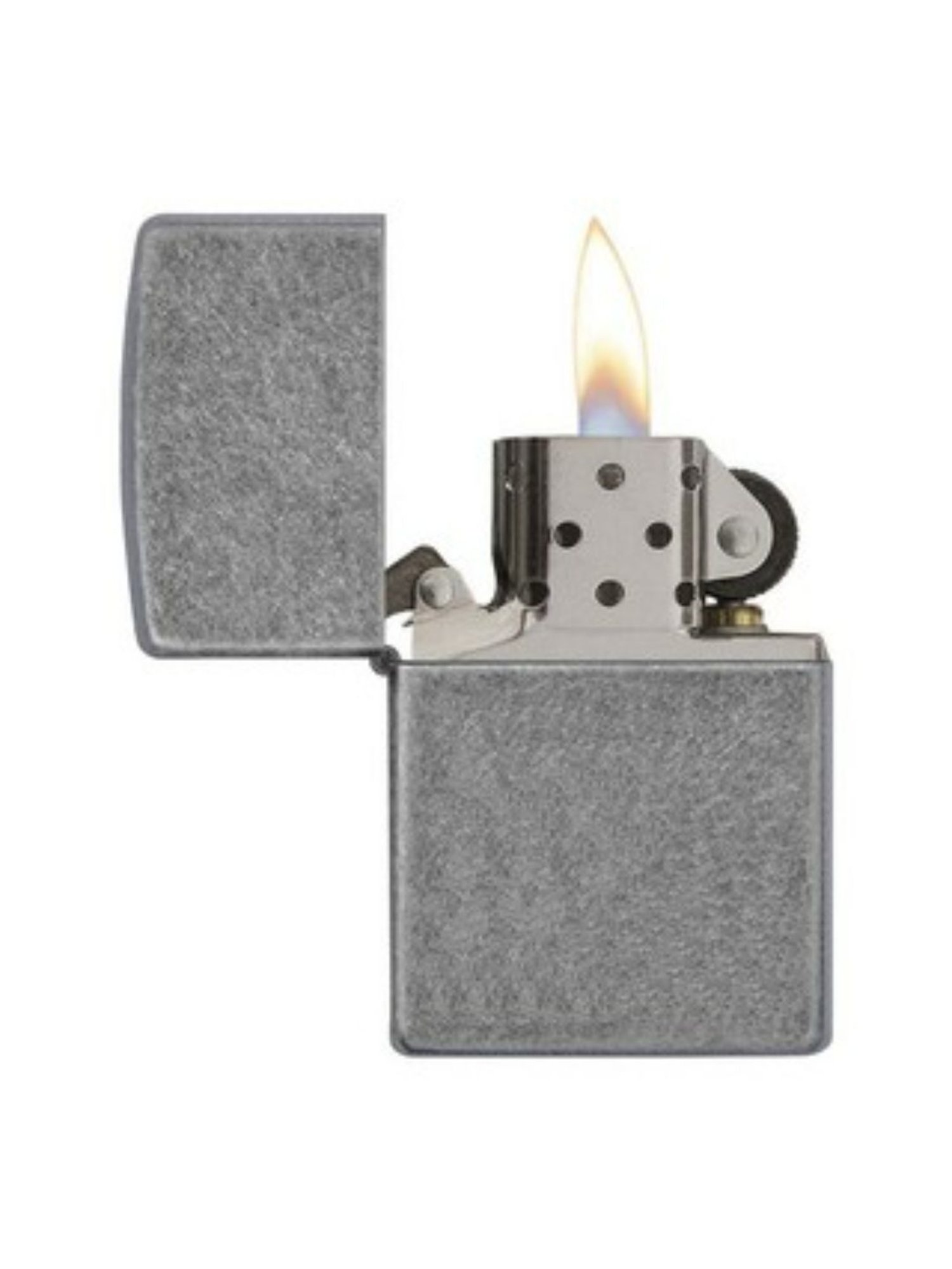 Zippo Silver Classic Antique Plate Brass Windproof Pocket Lighter