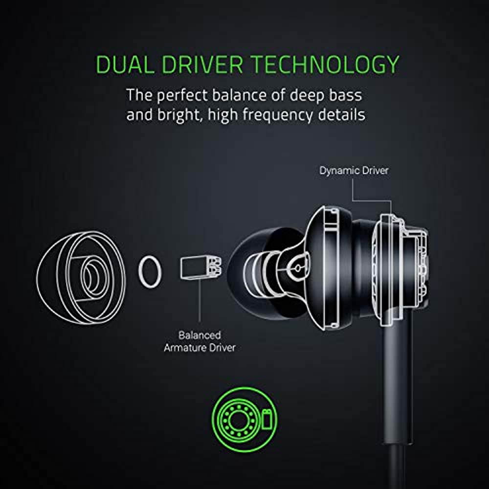 Razer Hammerhead Duo Dual Driver In-Ears Gaming Headphones Black