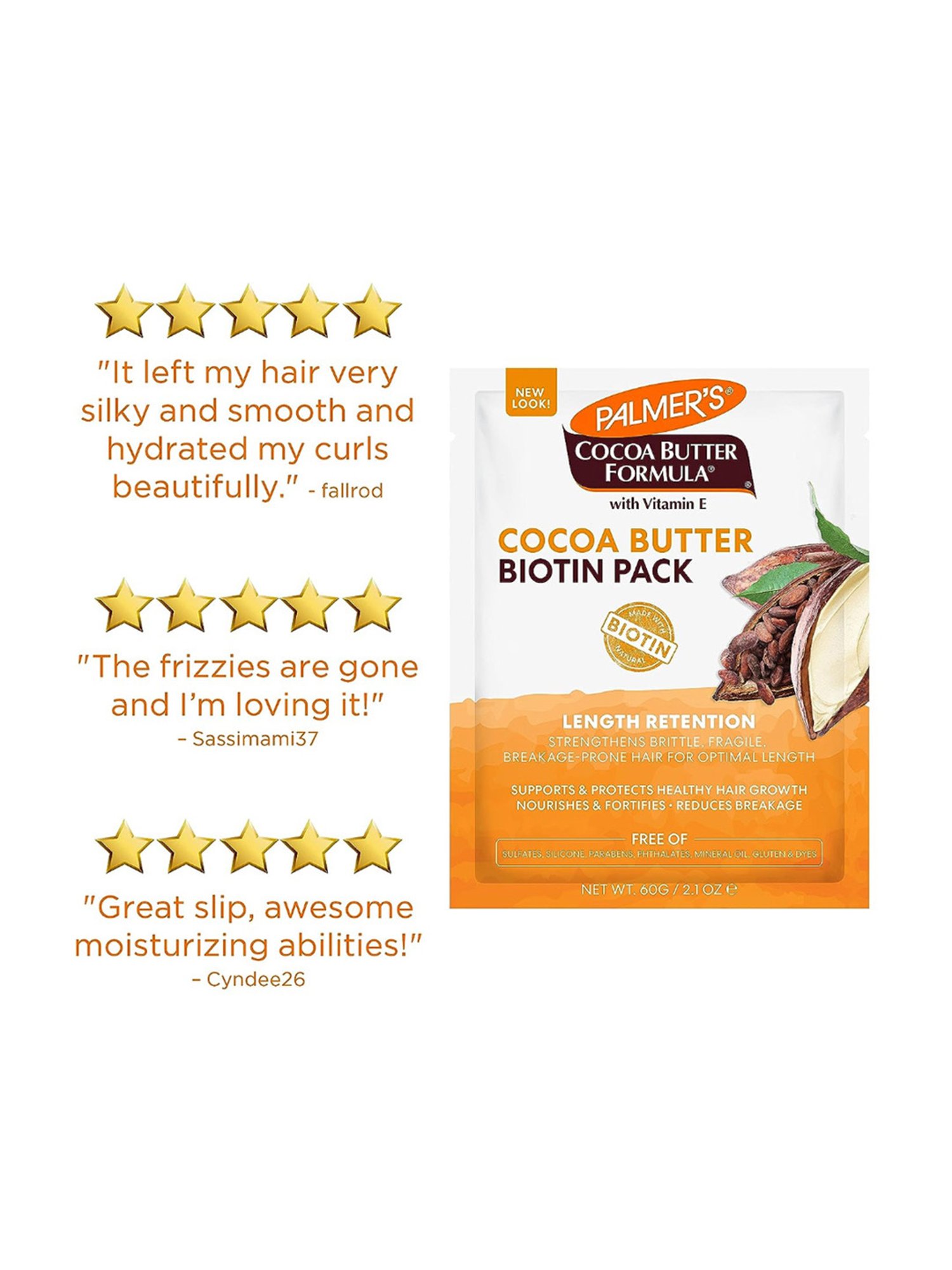 Palmer's Cocoa Butter Formula with Vitamin E with Vitamin E Length Retention Biotin Pack - 60 gm