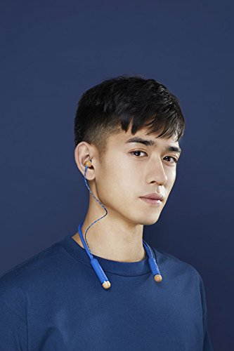 house of marley, smile jamaica wireless inear bluetooth headphones  noise isolating inline microphone, long battery life, sweat resistant, premium sound, multiple size ear gels, emje083dn denim