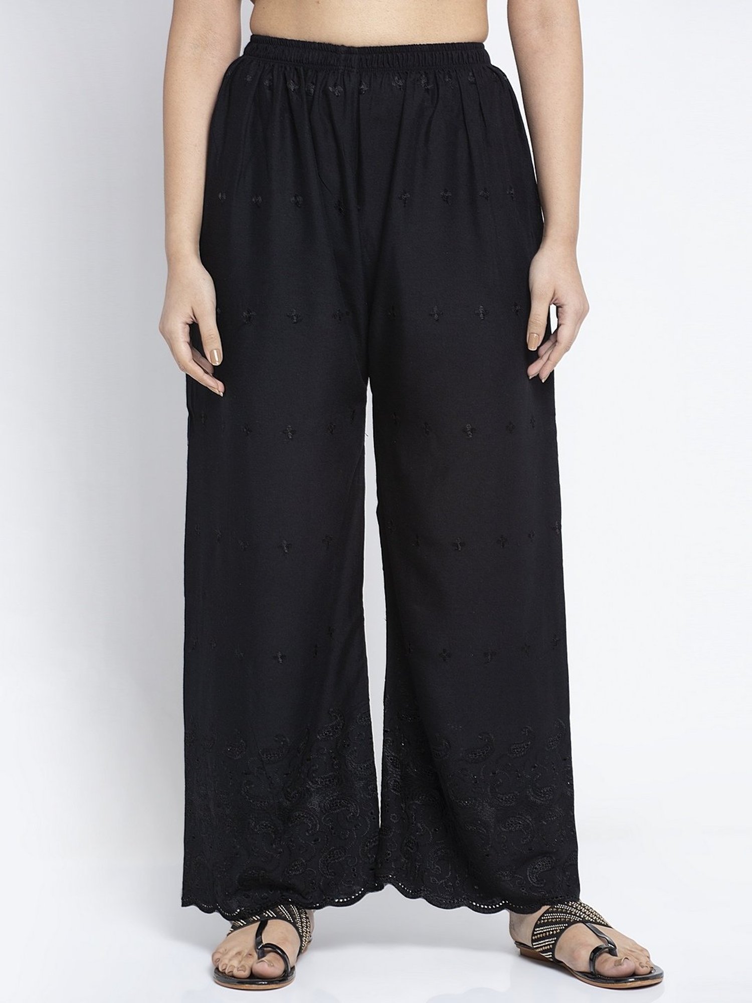 Gracit Multi Flared Fit Rayon Palazzos Pack of - 2