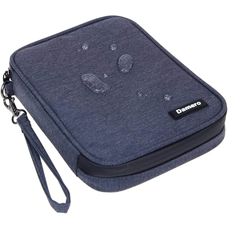 USB Flash Drive Bag for SD Cards, Power Banks, Memory Cards/Waterproof External Hard Drive Case (Large, Dark Blue)