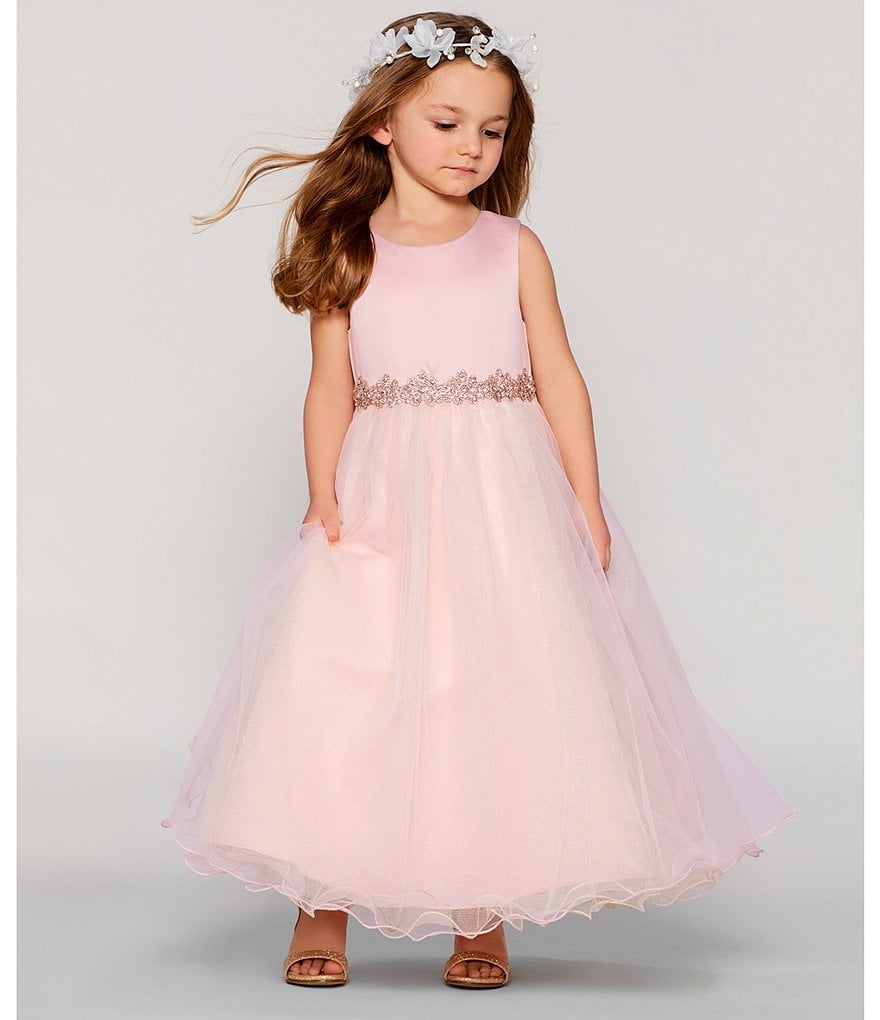 Badgley Mischka Little Girls 4-6X 3D Floral Hi-Low Dress