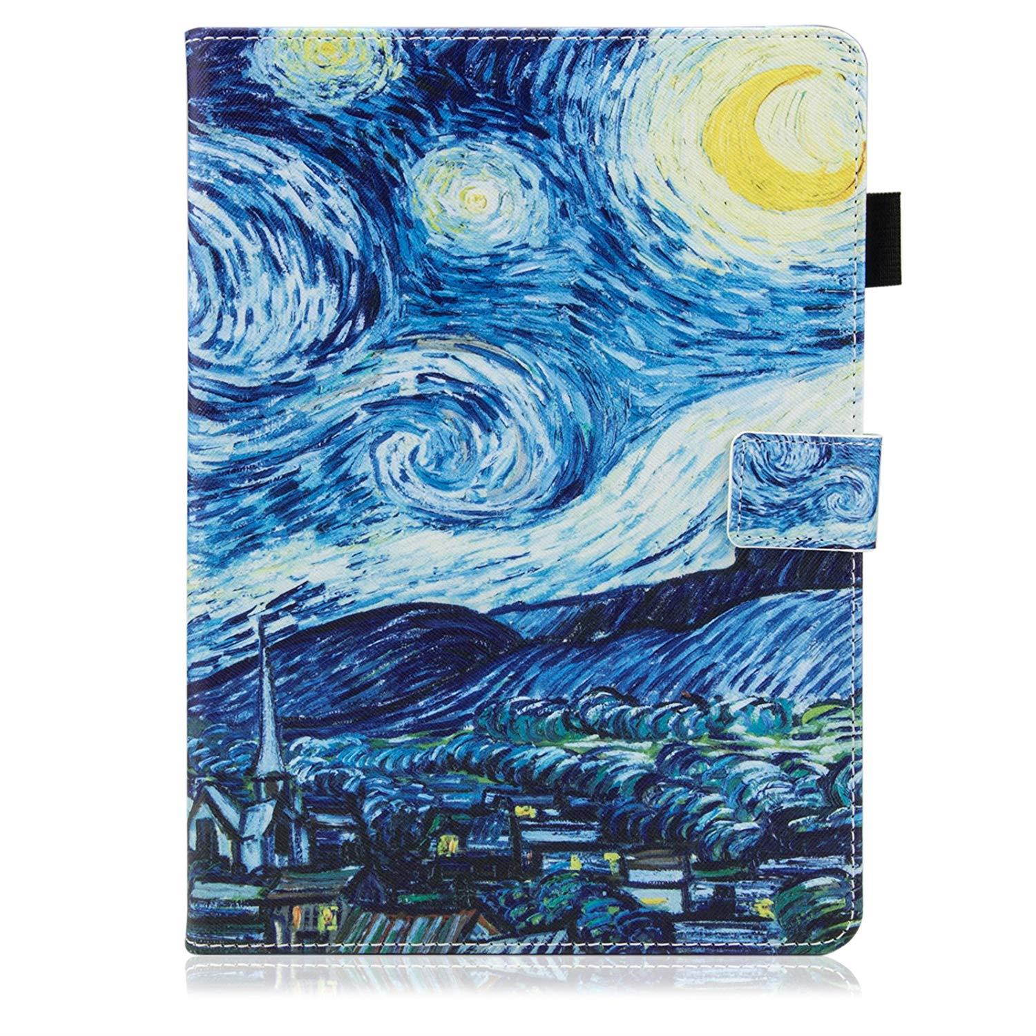 iPad 9.7 inch 2018/2017 Case, iPad Air Case, iPad Air 2 Case, Dteck PU Leather Folio Smart Cover Stand Wallet Case with Auto Sleep Wake for iPad 9.7 inch 2018 2017,iPad Air 1, iPad Air 2, Starry Night
