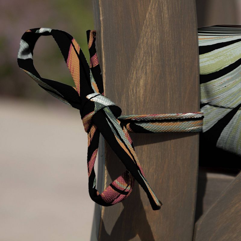 Arden Selections Simone Tropical Outdoor Seat Pad Black