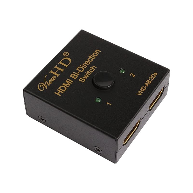 AB BiDirectional 2x1 | 1x2 HDMI Switch | Ultra HD | 4K | 3D | HDMI v14 | VHDAB3Ds