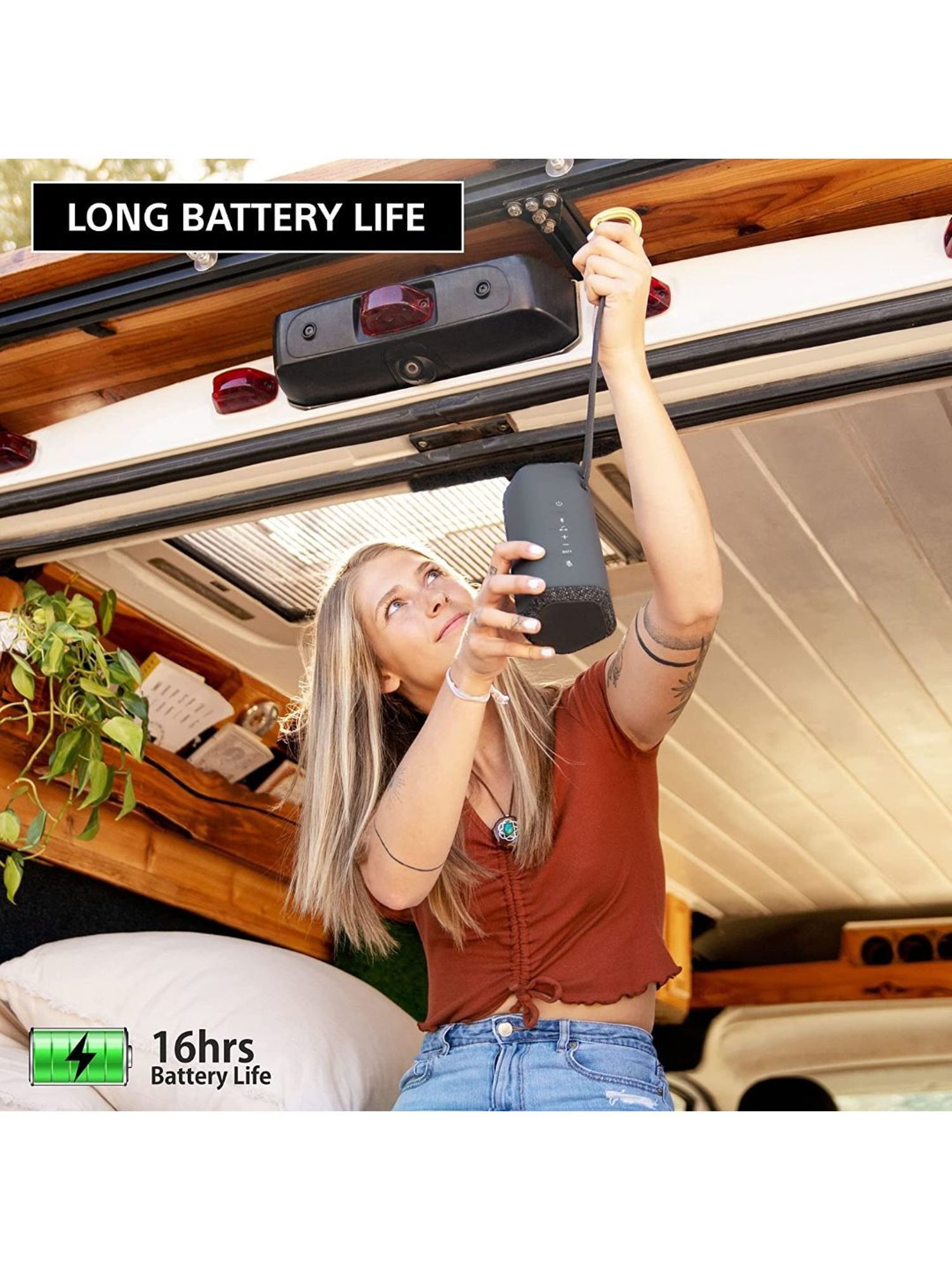 Sony SRS-XE200 X-Series Wireless Ultra Portable-Bluetooth-Speaker with 16Hrs Battery Life (Black)