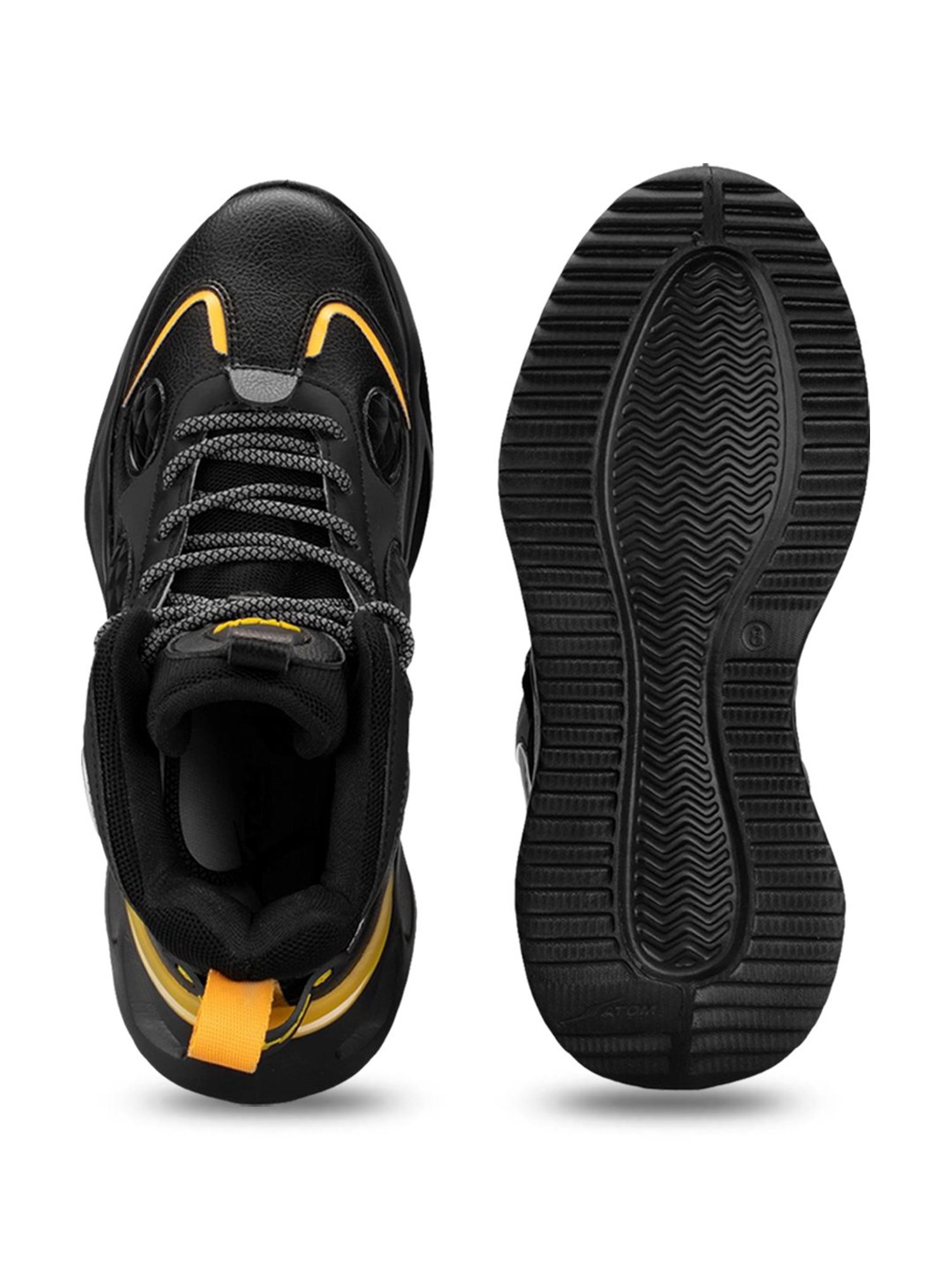 Atom Men's NightWalker Black Running Shoes