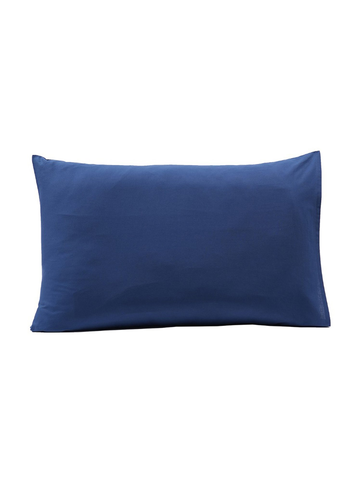 Maspar Colorart Eden Denim Blue Cotton Standard Size Pillow Case - Set of 2