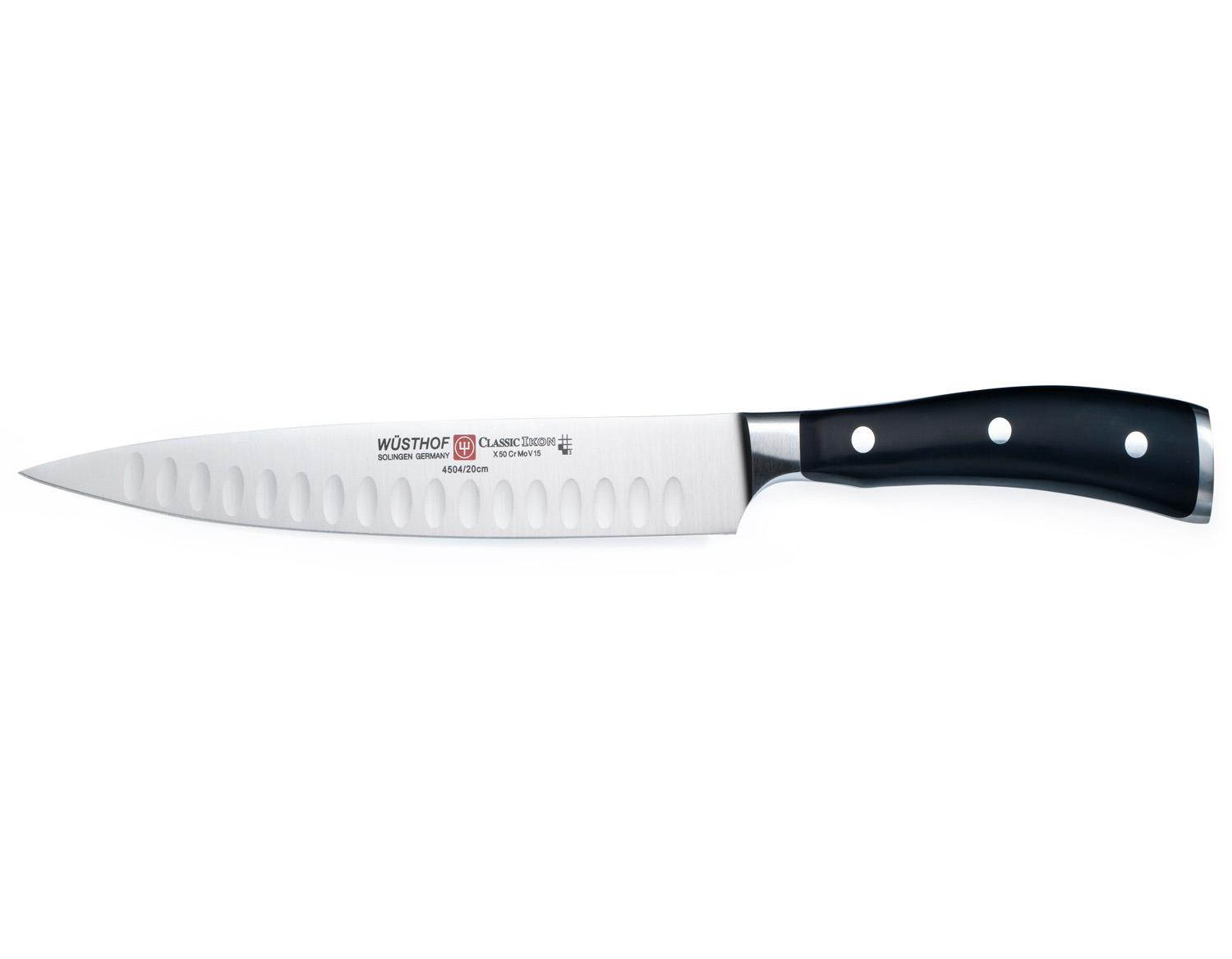 Wusthof Classic Ikon 8 Inch Carving Knife Hollow Edge 4504-7/20