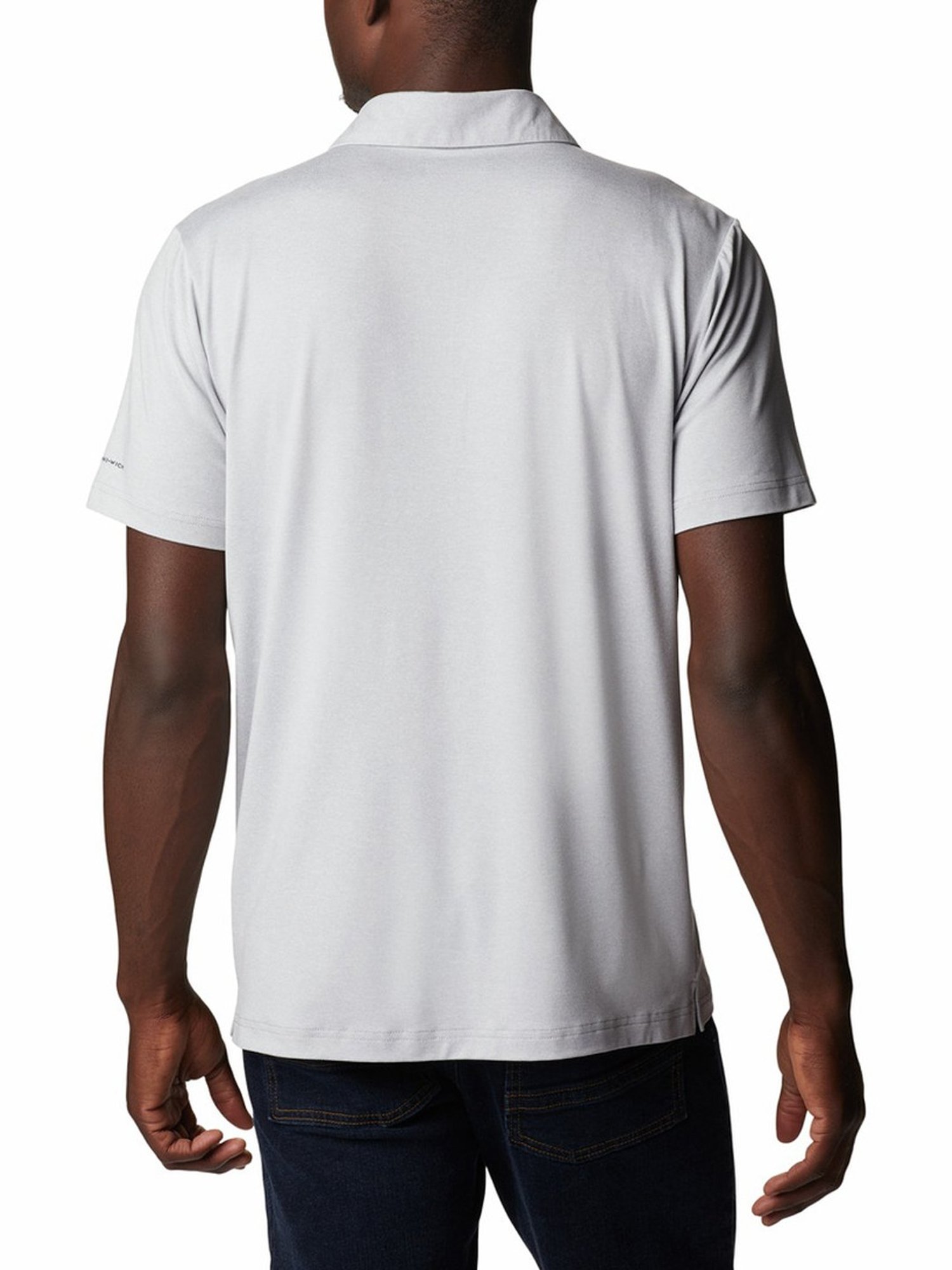 Columbia Men Grey Tech Trail Novelty Polo T-Shirt