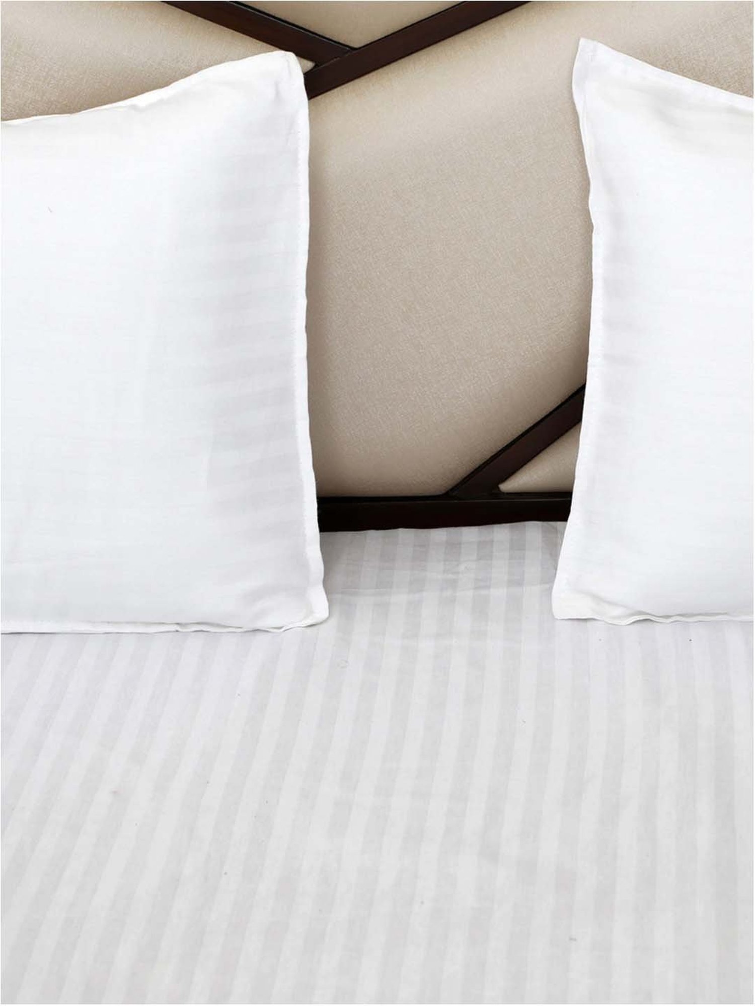 HOSTA HOMES White Cotton 280 TC Bed Sheet Set