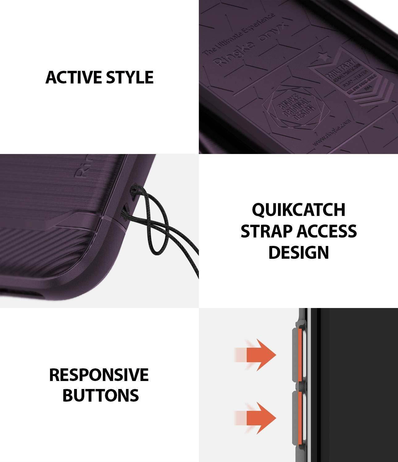 iPhone XR Case, Ringke [Onyx] Dynamic Brushed Metal Design Flexible Durable TPU Anti Slip Shock Absorbent Cover for Apple iPhoneXR - Black