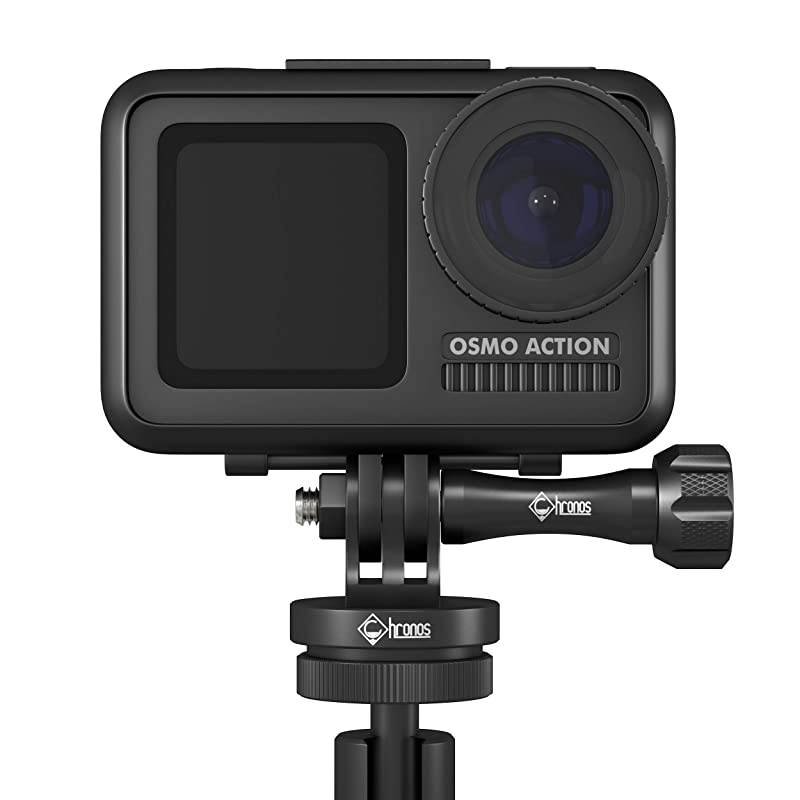 Aluminum Alloy CNC Metal GoPro Tripod Adapter/Monopod Mount with Aluminum CNC Thumbscrew for GoPro Max, GoPro Hero 9, Go Pro Hero 8, 7, 6, 5, 4, and DJI Osmo Action