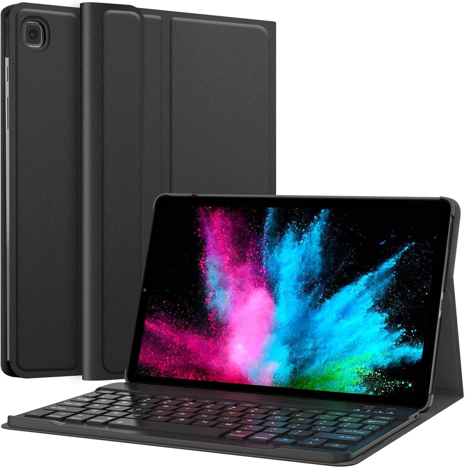 Galaxy Tab S6 Lite 10.4 Case with Keyboard - Detachable Wireless Keyboard - Premium Slim Folio Stand Cover for Samsung Galaxy Tab S6 Lite 10.4 Inch SM-P610 SM-P615 2020 Black