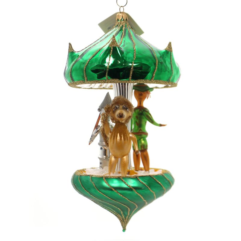 Laved Italian Ornaments Wizard Of Oz Carousel Lion Scarecrow Tin Man  -  Tree Ornaments