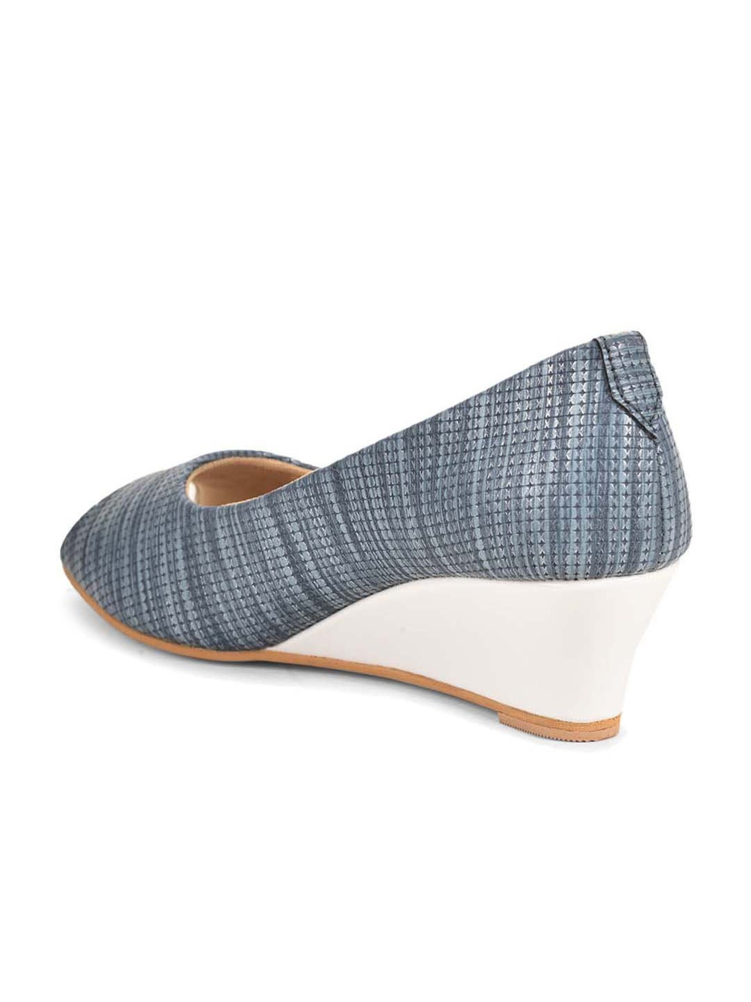 Salario Women's Navy Peeptoe Wedges