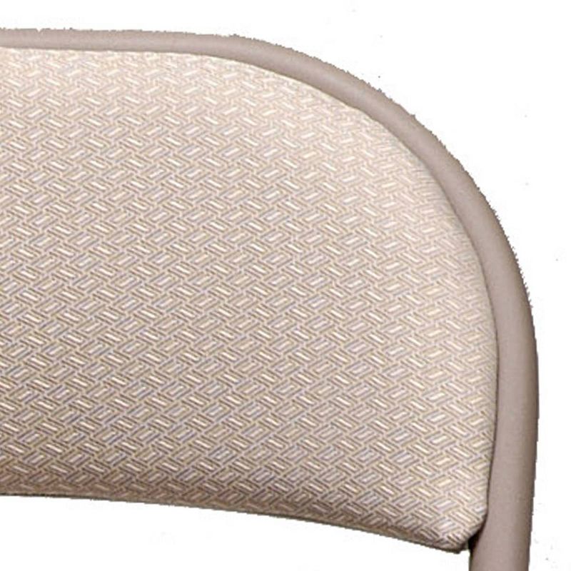 4pc Sudden Comfort Deluxe Fabric Padded Folding Chair Chicory Lace Frame and Dunes Fabric - Sudden Comfort