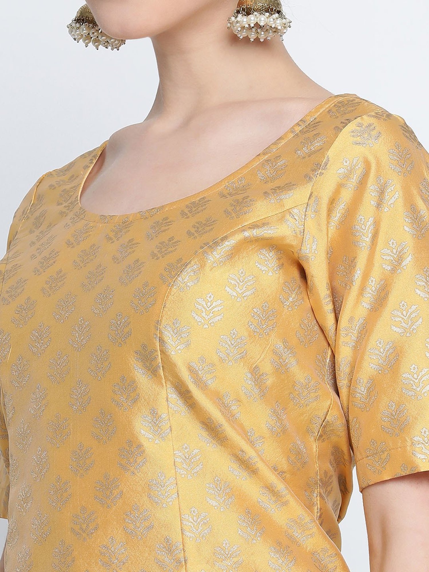 studiorasa Beige Printed Readymade Blouse