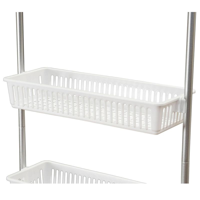 Household Essentials 6 Basket Over-the-Door Storage Rack White