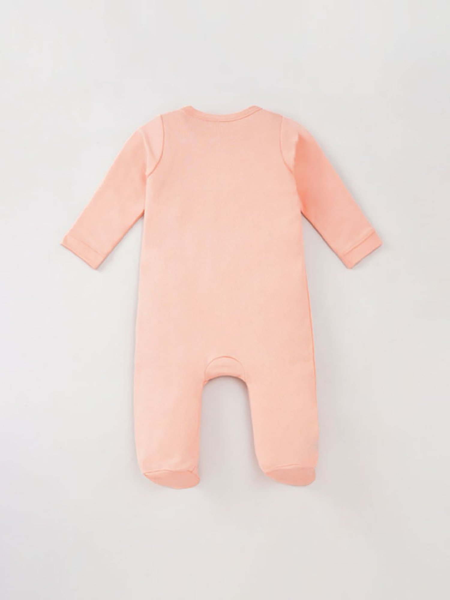 Ed-a-Mamma Baby Peach Printed Sleepsuit