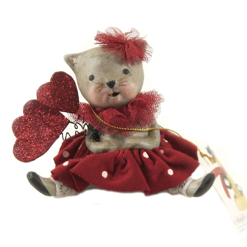 Valentine's Day 3.5" Valentine Calico Kitty Glittered Balloons Love Bethany Lowe Designs, Inc.  -  Decorative Figurines