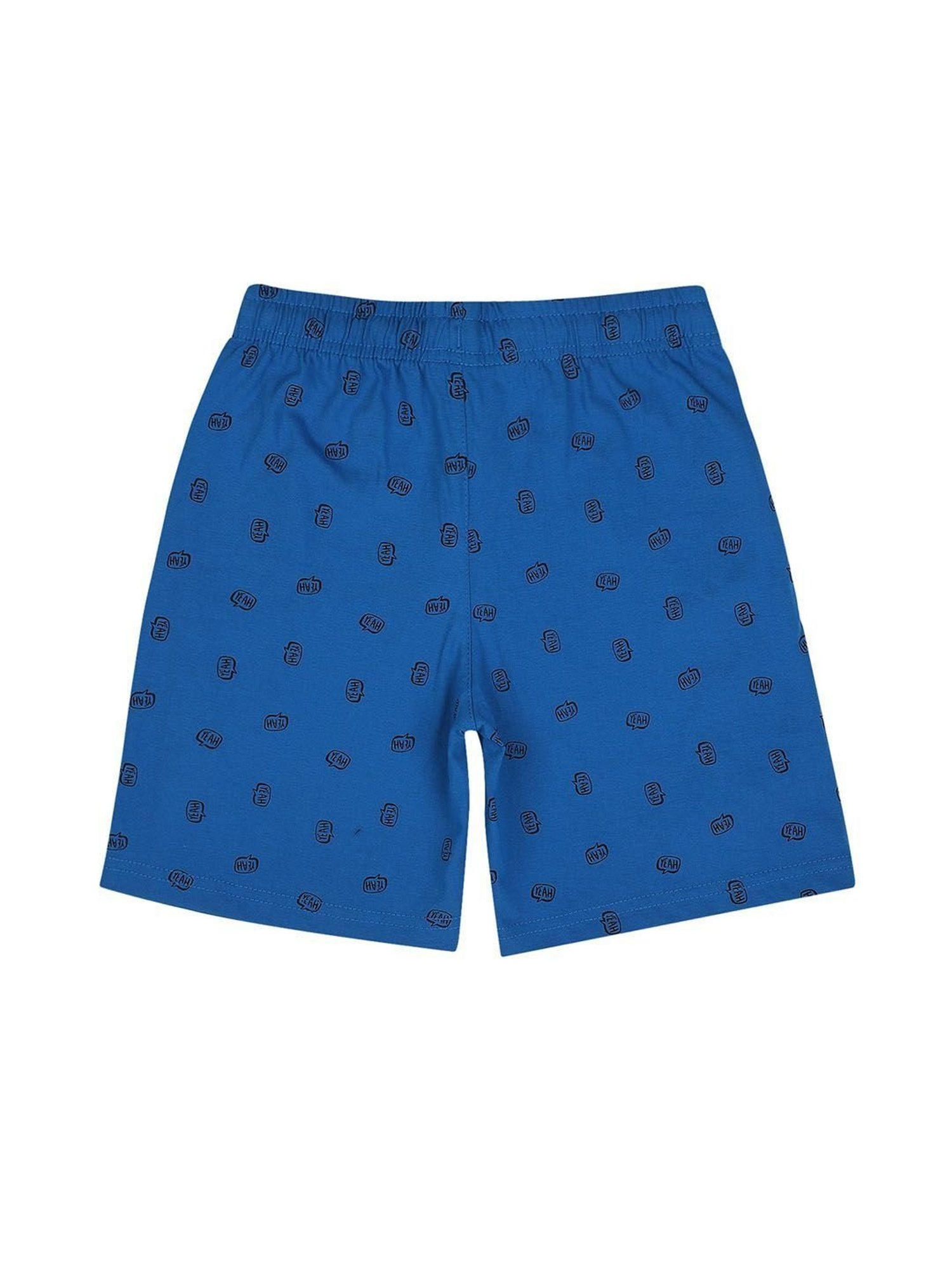 Proteens Kids Royal Blue Printed Shorts