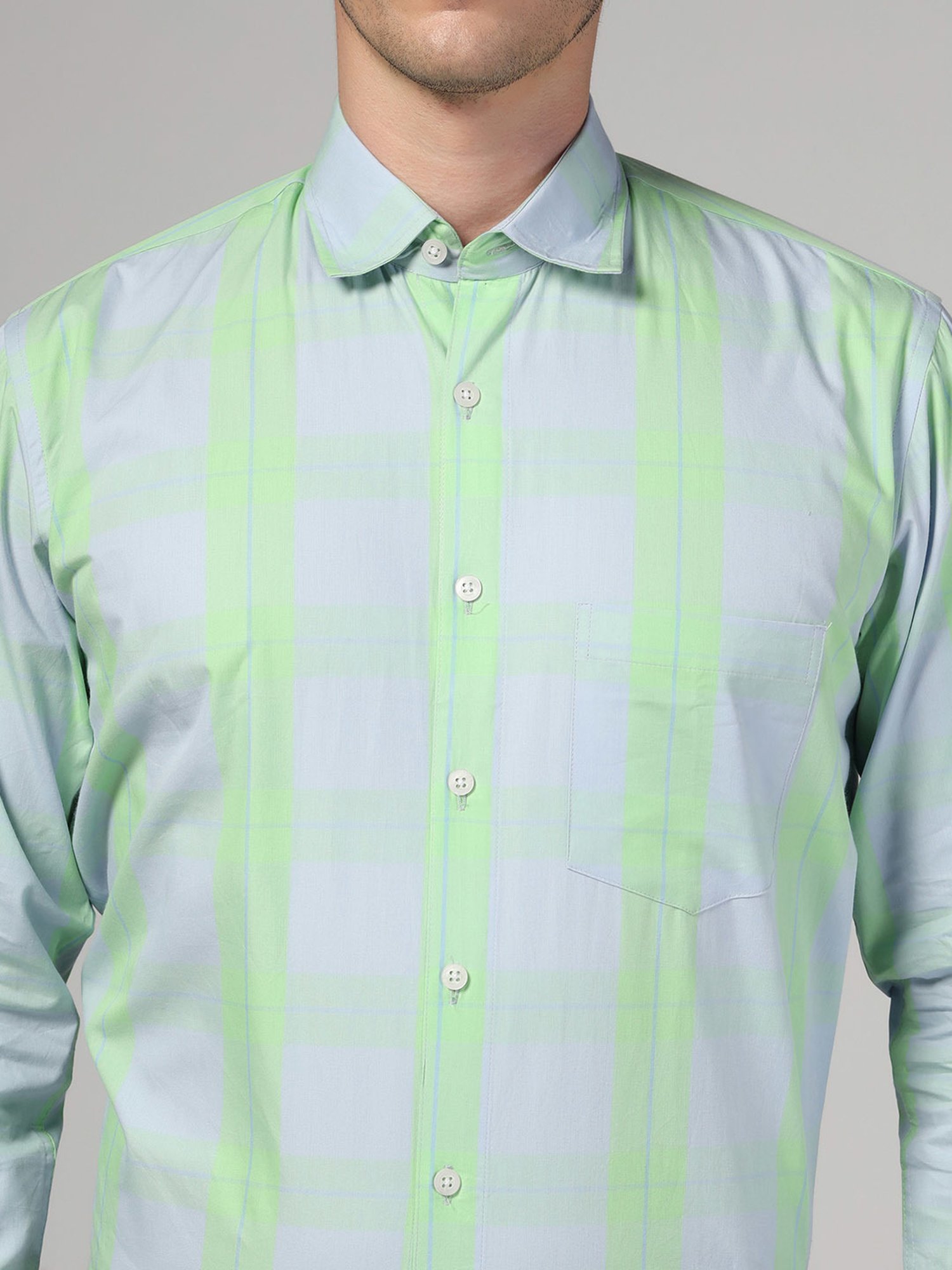 TAHVO Green & Black Regular Fit Check Co-Ord Sets